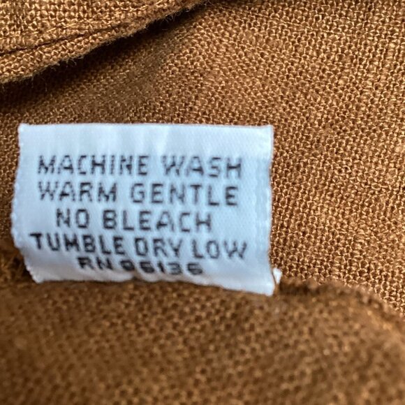 Bryn Walker Linen Asymmetric Tunic Top Sz M Brown 25S - Picture 9 of 9